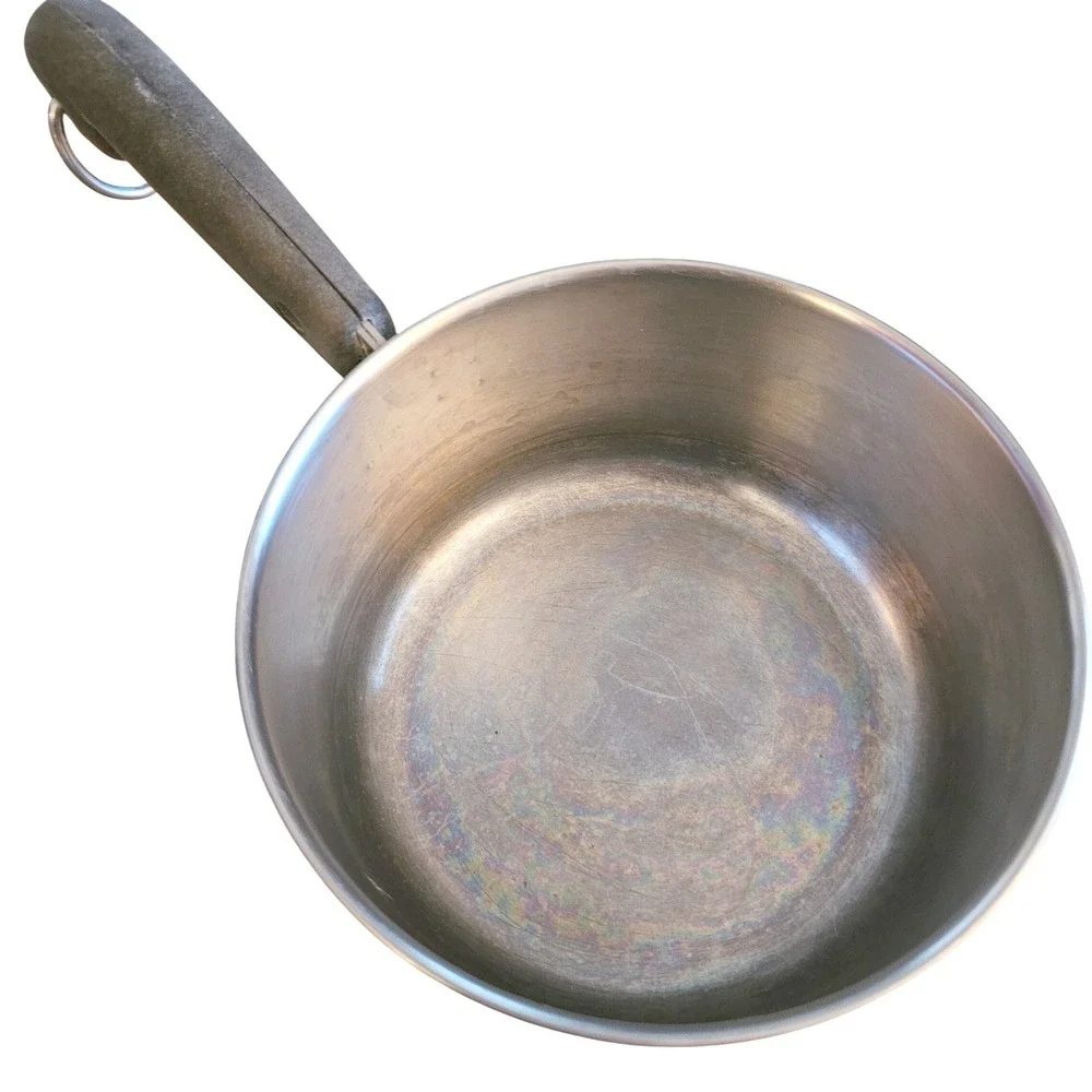 Pre-1968‎ Revere Ware 3 Qt Copper Clad Bottom Stainless Steel Saucepan Lid MCM